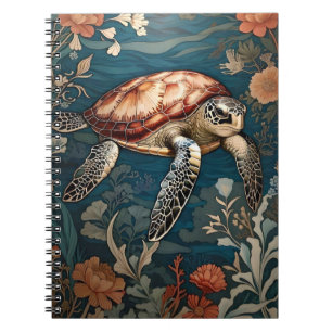 Schöne Unterwasserschildkröte Notizblock