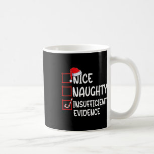 Schöne, unzulängliche Beweisliste Weihnachten Kaffeetasse