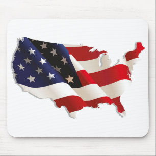 Schöne USA Flag Map Maus Mat Mousepad