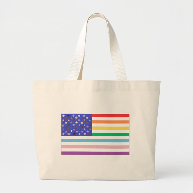 Schöne USA-Flagge große Tote-Bag Jumbo Stoffbeutel (Vorne)