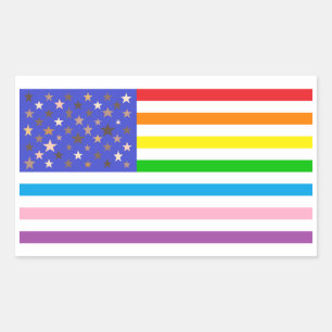 Schöne USA-Flagge Rechteckiger Aufkleber