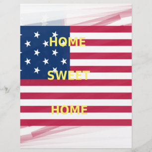 Schöne USA-Flagge Zuhause ist daheim