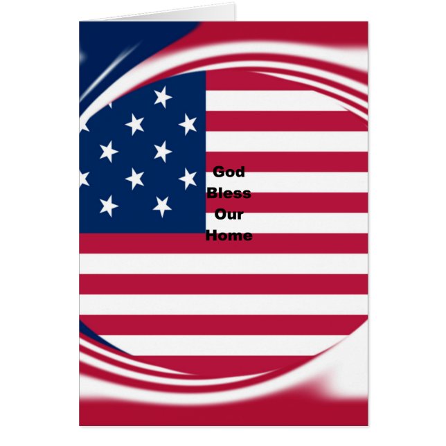 Schöne USA Flaggen Gott segne Unsere Zuhause (Vorne)