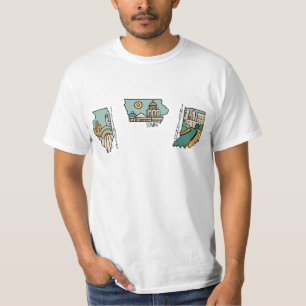 SCHÖNE USA STAATEN LANDSCAPE POSTCARD SET T-Shirt