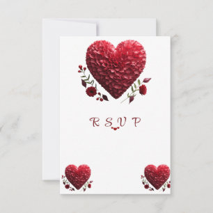 Schöne Valentinstag Blume Petal Hearts RSVP Karte