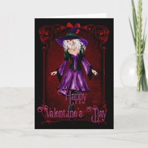 Schöne Valentinstag Hexenkarte 1 Feiertagskarte