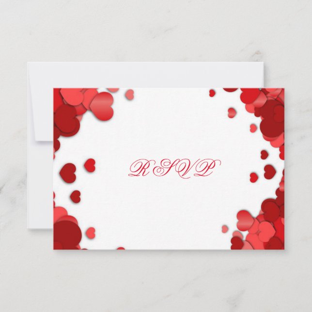 Schöne, Valentinstag, Hochzeitstitel RSVP Karte (Vorderseite)