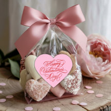 Schöne Valentinstag-Kalligrafie in Rosa und Rot