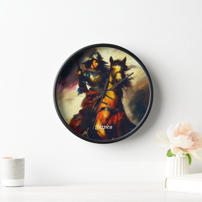 Schöne Valkyrie am Horseback Uhr (Zuhause)