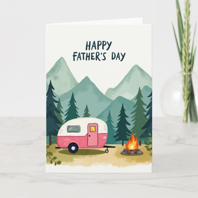 Schöne Vatertag-Camper-Karte Karte (Vorderseite)