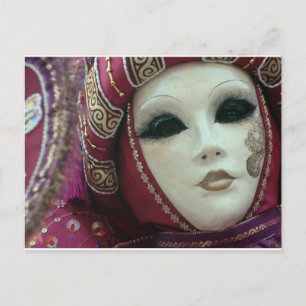 Schöne Venedig-Maske Postkarte