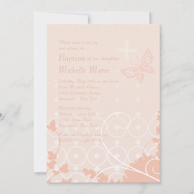 Schöne vertikale Einladung am Tag (Vorderseite)