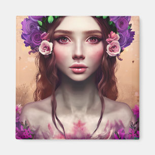 Schöne Verzauberung Fantasy AI Art Magnet