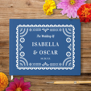 Schöne Verzierte Papel Picado Hochzeit Gästebuch