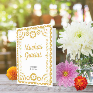 Schöne Verzierte Papel Picado Zauberhafte, neutral Dankeskarte