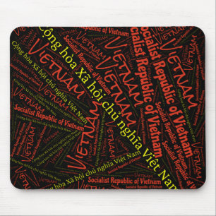 Schöne Vietnam Flag Farben Patriotic Mousepad