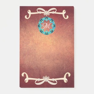 Schöne Viktorianische Bow-Krawatte mit Monogramm Post-it Klebezettel