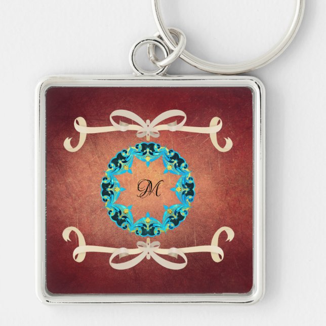 Schöne Viktorianische Bow-Krawatte mit Monogramm Schlüsselanhänger (Vorne)