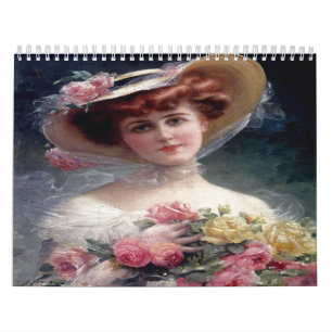 Schöne viktorianische Damenmalereien-Kalender Kalender