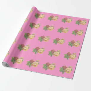 Schöne Viktorianische Rose Wrapping Paper Geschenkpapier