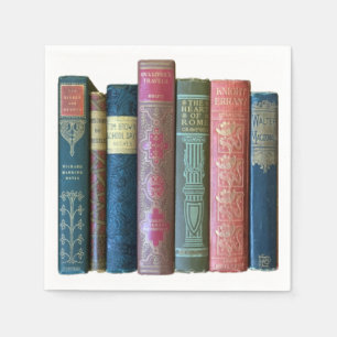 Schöne Vintage alte Bücher, Buchstäbchen Serviette