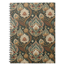 Schöne Vintage-Art Nouveau-Blumenmuster-Wandmalere Notizblock