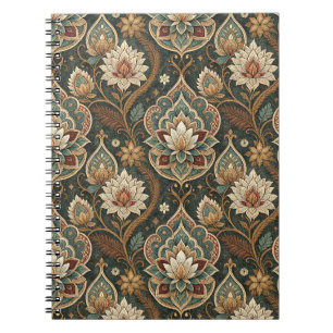 Schöne Vintage-Art Nouveau-Blumenmuster-Wandmalere Notizblock