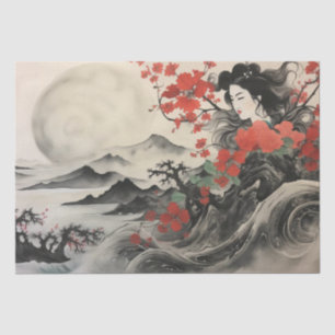 Schöne Vintage asiatische Kunst Inspiriert Seidenpapier