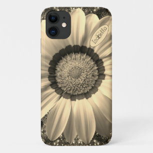 Schöne Vintage Blume auf dem Hintergrund Monogramm Case-Mate iPhone Hülle
