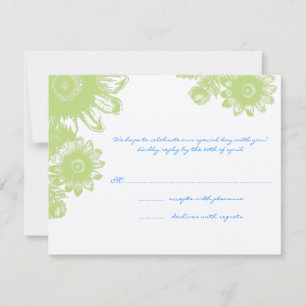 Schöne Vintage Blume Wedding RSVP Card