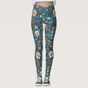 Schöne Vintage-Blumen Leggings