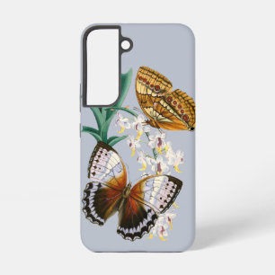 Schöne Vintage-Blumen-Schmetterling-Illustration Samsung Galaxy Hülle