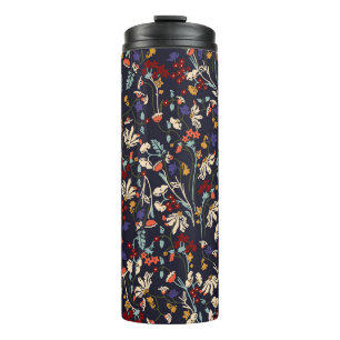 Schöne vintage Blumengestaltung in den vielen Arte Thermosbecher
