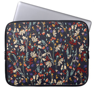 Schöne vintage Blumenmuster in den vielen Arten Laptopschutzhülle