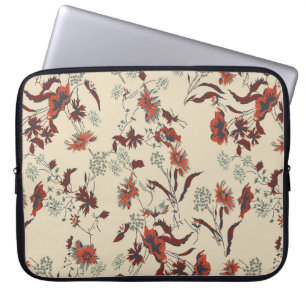 Schöne vintage Blumenmuster in den vielen Arten Laptopschutzhülle