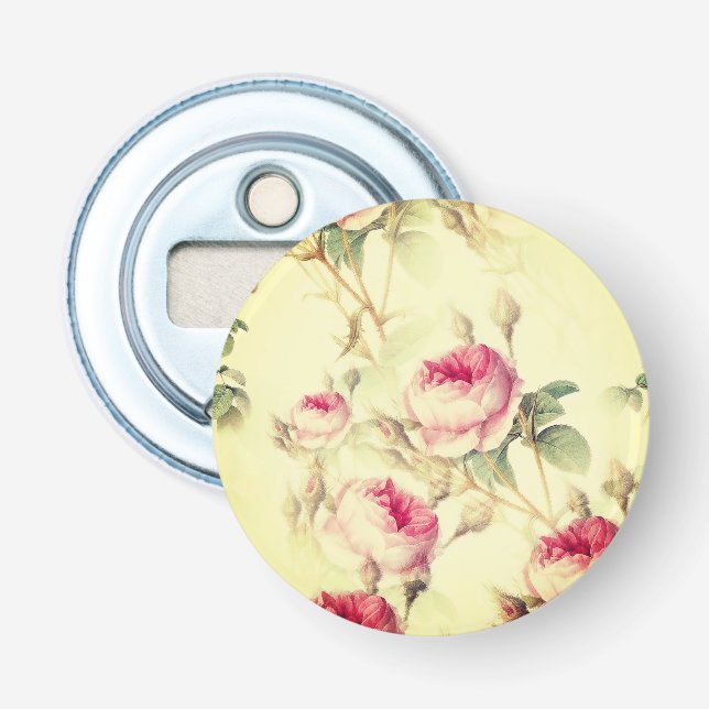 Schöne Vintage Blüte Flaschenöffner (Vorderseite)