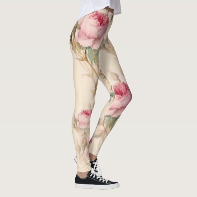 Schöne Vintage Blüte Leggings (Rechts)