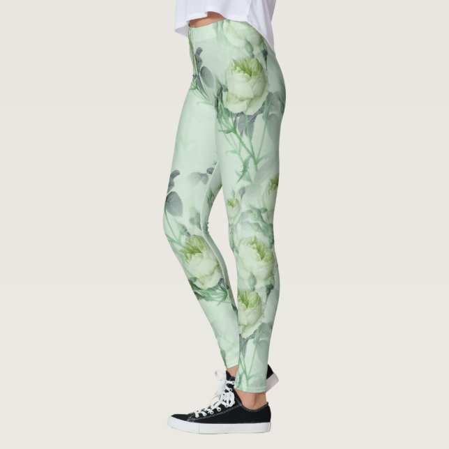 Schöne Vintage Blüte Leggings (Links)