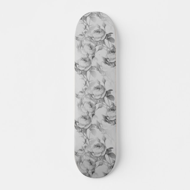 Schöne Vintage Blüte Skateboard (Vorne)