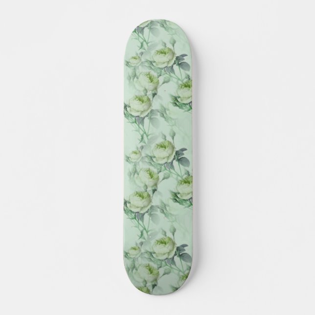 Schöne Vintage Blüte Skateboard (Vorne)