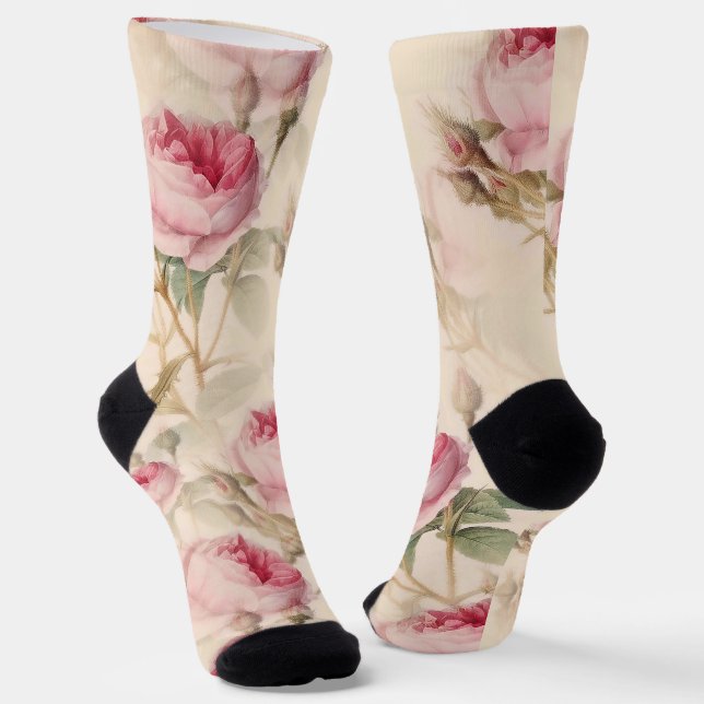 Schöne Vintage Blüte Socken (Gewinkelt)