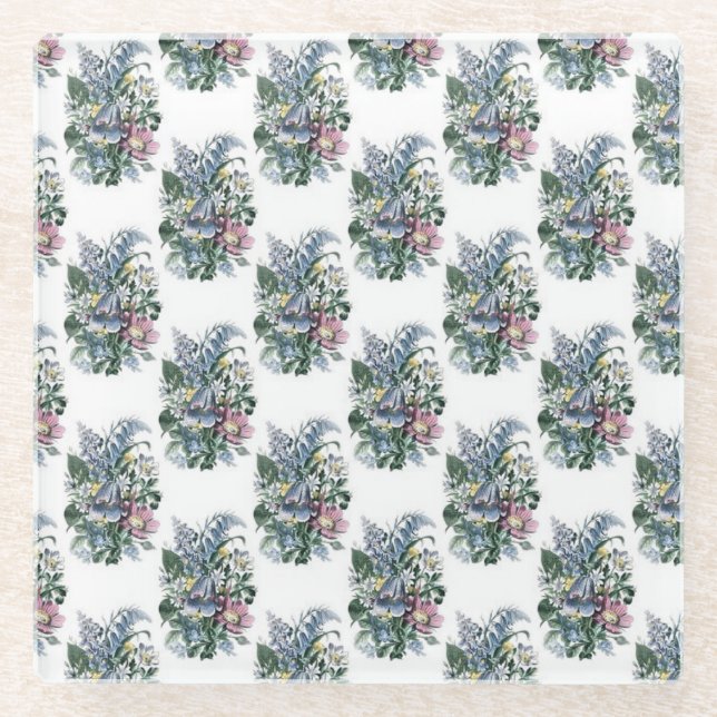 Schöne Vintage Country Bouquet Muster Untersetzer (Vorderseite)