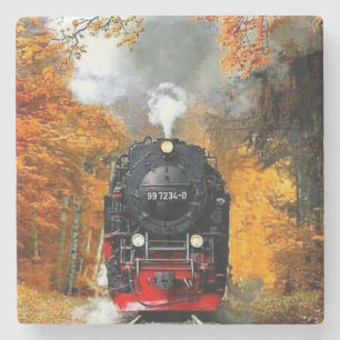 Schöne Vintage-Dampflokomotiven Steinuntersetzer