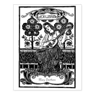 Schöne Vintage-Ex-Libris-Name benutzerdefiniert Gummistempel
