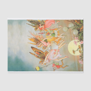 Schöne Vintage Fairies Fantasie Magisch Seidenpapier