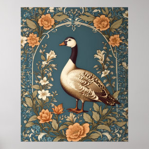 Schöne Vintage-Gans, inspiriert von William Morris Poster