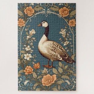 Schöne Vintage-Gans, inspiriert von William Morris Puzzle