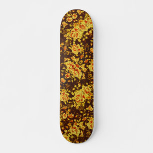 Schöne vintage-gelbe Blumen Skateboard