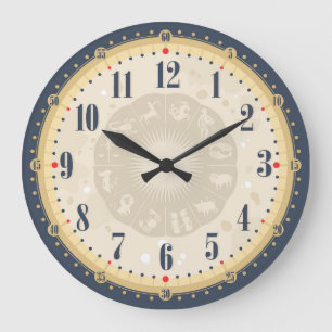 Schöne Vintage-Gesichtswanduhr Große Wanduhr