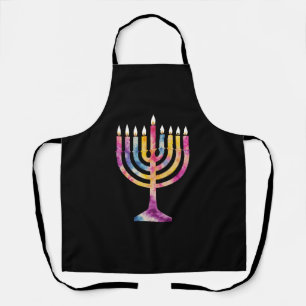 Schöne Vintage-Hanukkah-Menora Frohes Hanukkah Schürze